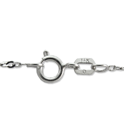 14k White Gold Pendant Necklace 18" P451