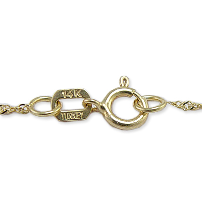 14k Gold Red Fish Enamel Pendant P450