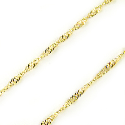 14k Yellow Gold Singapore Chain Necklace N229