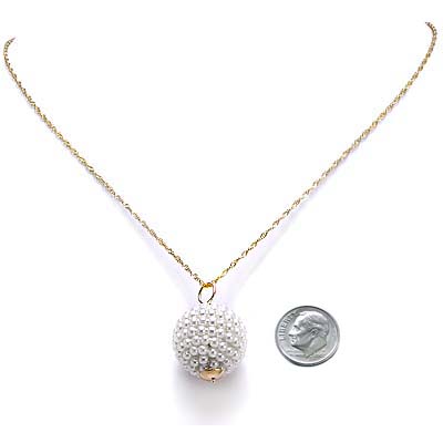 14k Gold Pearl Pendant P463