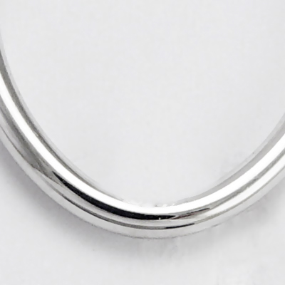 14k White Gold Hoop Earrings E915