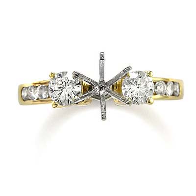 14k Yellow Gold Diamond Ring Setting R1083 14k Yellow Gold Diamond Ring Setting R1083