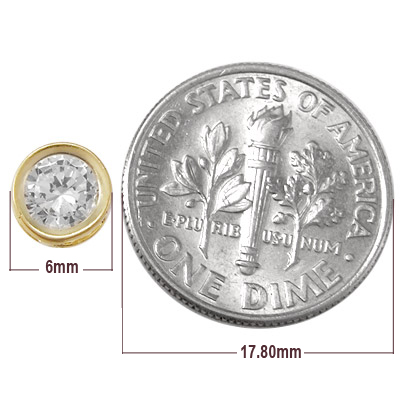 10k Gold CZ Studs 1ct. E853