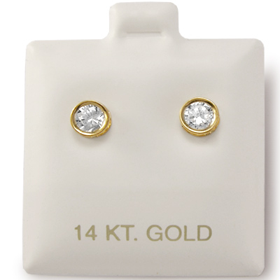 14k Gold Topaz Studs 1.50ct. E852