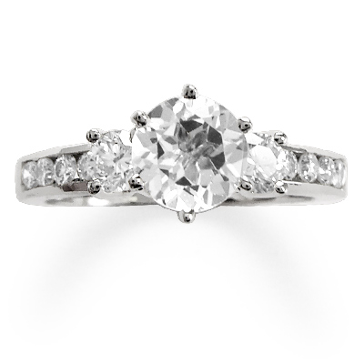 14k Gold Topaz Diamond Ring R1110