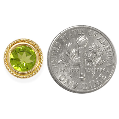 14k Gold Fancy Peridot Stud Earrings E881