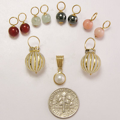 14k Gold Assort Charms Pendant L124