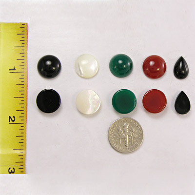 Assorted black onyx, Stones 12mm L121 Assorted black onyx, Stones 12mm L121