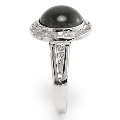 14k Gold Greek Genuine Onyx Ring R1112