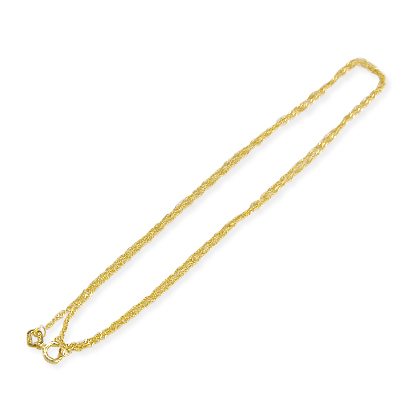 14k Yellow Gold Singapore Chain Necklace N235 14k Yellow Gold Singapore Chain Necklace N235