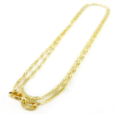 14k Yellow Gold Singapore Chain Necklace #N240