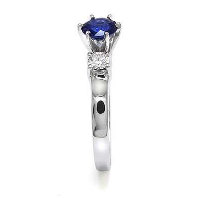 Sapphire and Diamond Engagement Ring in platinum R1165