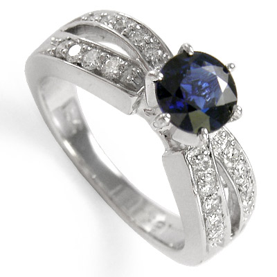 18k Sapphire and Diamond Anniversary Ring R1122