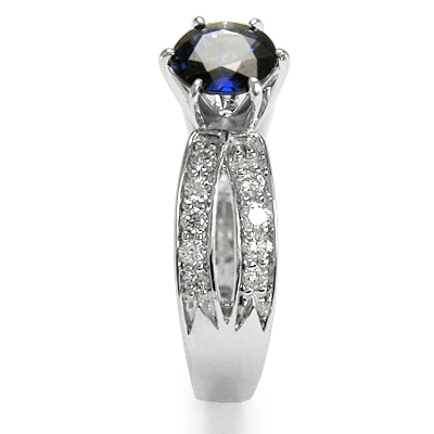 18k Sapphire and Diamond Anniversary Ring R1122