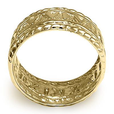Men's 14k Yellow Gold Roman Design Ring R1199