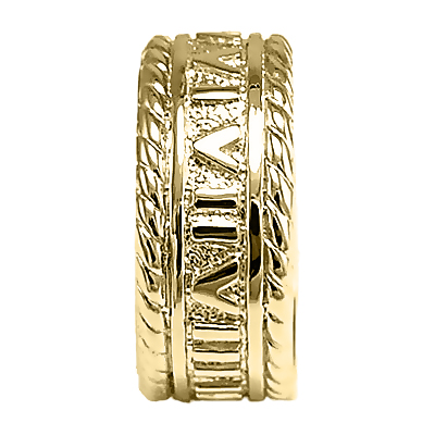 Men's 14k Yellow Gold Roman Design Ring R1199