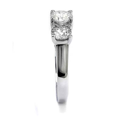 Diamond Three Stone Ring 950 Platinum R1204