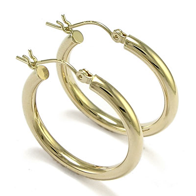 Classic 14k Gold Hoop Earrings E912