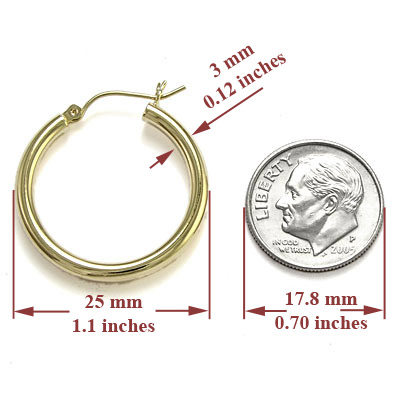 Classic 14k Gold Hoop Earrings E912