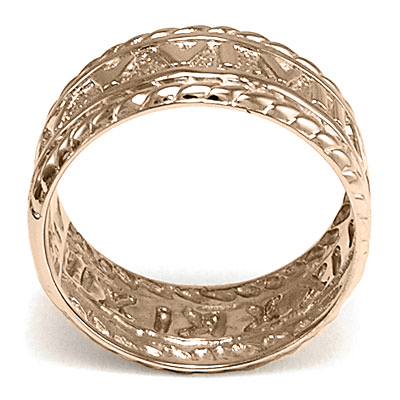 Men's 14k Rose Gold Roman Design Ring R1208