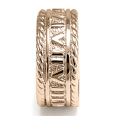 Men's 14k Rose Gold Roman Design Ring R1208
