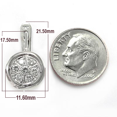 Diamond Earrings Russian style Jewelry 585 E917 Diamond Earrings Russian style Jewelry 585 E917