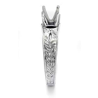 White Gold Engagement Ring Mount 10k R1218 White Gold Engagement Ring Mount 10k R1218