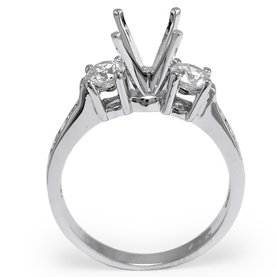 Diamond Semi-Mount Ring Setting in 18k Gold R1227
