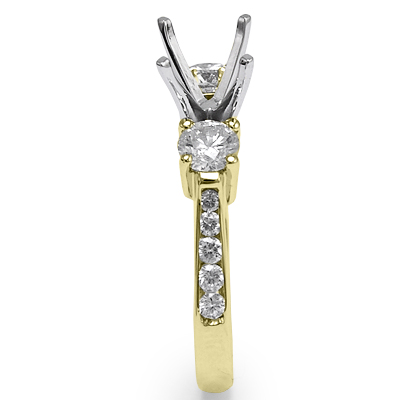 18k Two-Tone Gold Ring Setting R1230