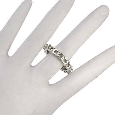14k White Gold Band Setting R1300 14k White Gold Band Setting R1300