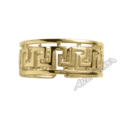 14k Gold Greek Key Ring R1224