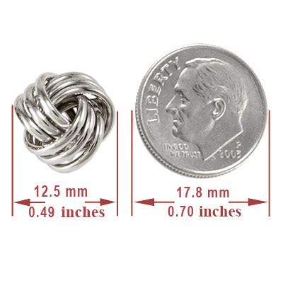 14k Gold Love Knot Studs earrings E921