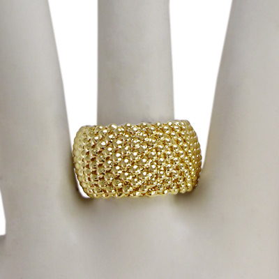 Woman's 14k Gold Flexible Mesh Ring SORRY OUT OF STOCK