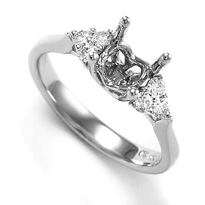 950 Platinum Diamonds Engagement Setting Ring R1252