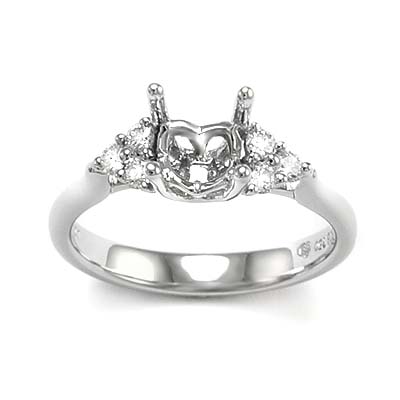 950 Platinum Diamonds Engagement Setting Ring R1252