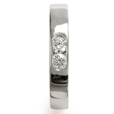 950 Platinum Two Diamonds Band Ring R1295