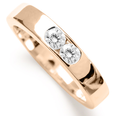 14k Rose Gold Diamond Wedding band Ring R1294