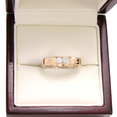 14k Rose Gold Diamond Wedding band Ring R1294