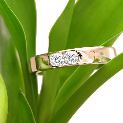 14k Rose Gold Diamond Wedding band Ring R1294