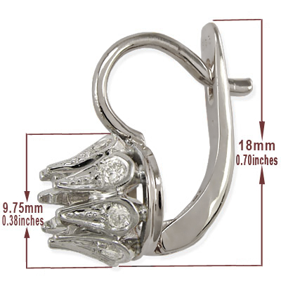 Russian Style Semi Mount Earrings By Anzor 14k E932 Russian Style Semi Mount Earrings By Anzor 14k E932