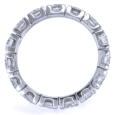 14k Solid White Gold Diamonds Band R1311