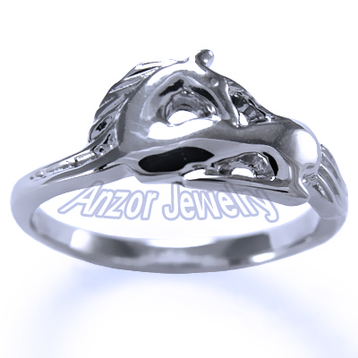 950 Platinum Unicorn Ring R1327 950 Platinum Unicorn Ring R1327