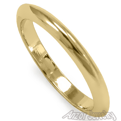 14k Gold Plain Wedding Band R1333