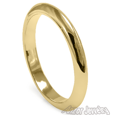 14k Gold Plain Wedding Band R1333