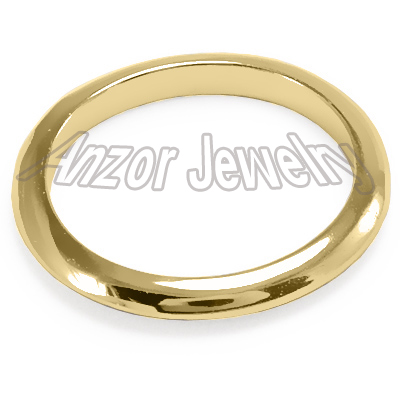 14k Gold Plain Wedding Band R1333