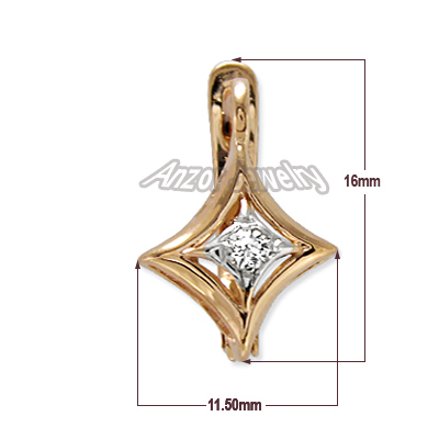 Russian Style Diamond Earrings 585 E947