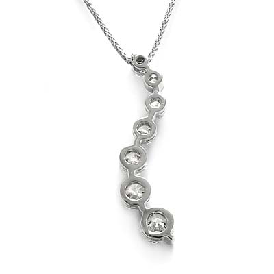14k White Gold Journey Pendant P892