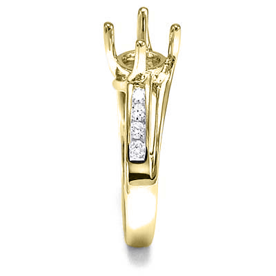 18k Yellow Gold Diamond Ring Semi-Mount R1360