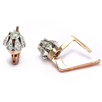 Russian Style Diamond Earrings 585 E954
