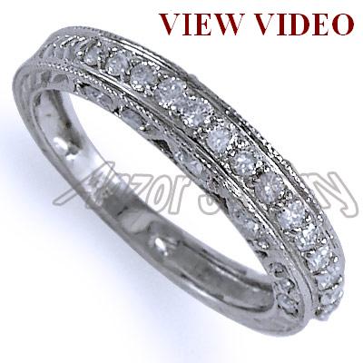 Pave-Set Diamond Wedding Ring in Platinum 950 R1385